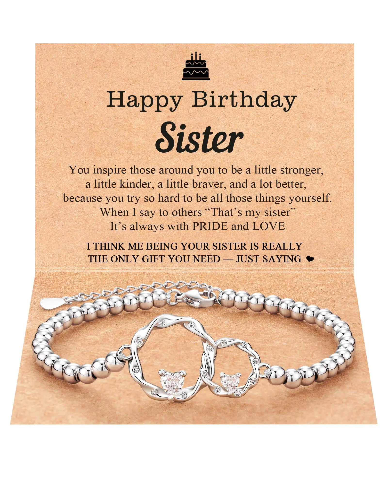 Sister Love Infinity Bracelet - Memorable Birthday Gift