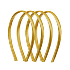 Satin Sleek Women's Headbands 4-Pack (Gold)