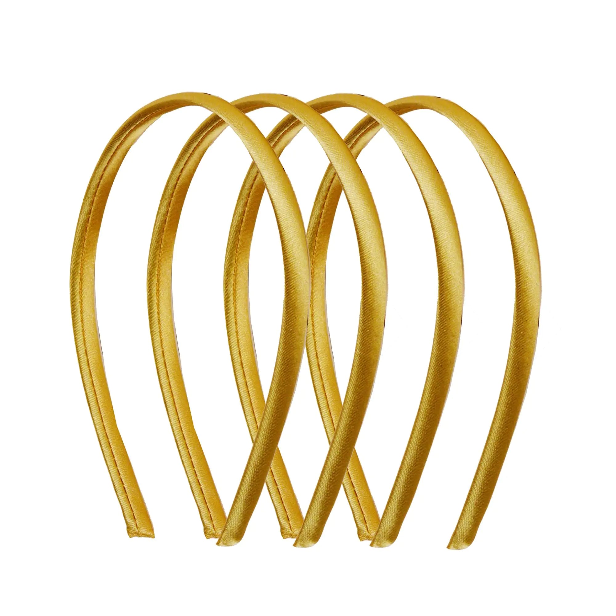 Satin Sleek Women's Headbands 4-Pack (Gold)