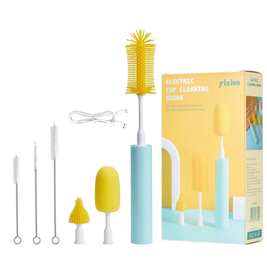 360° Rotating Electric Bottle Brush Set